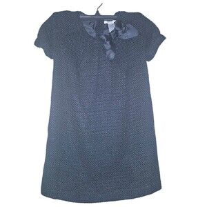 Janie And Jack Sz 6 Black Knit Sparkle Dress Holiday Fancy Formal